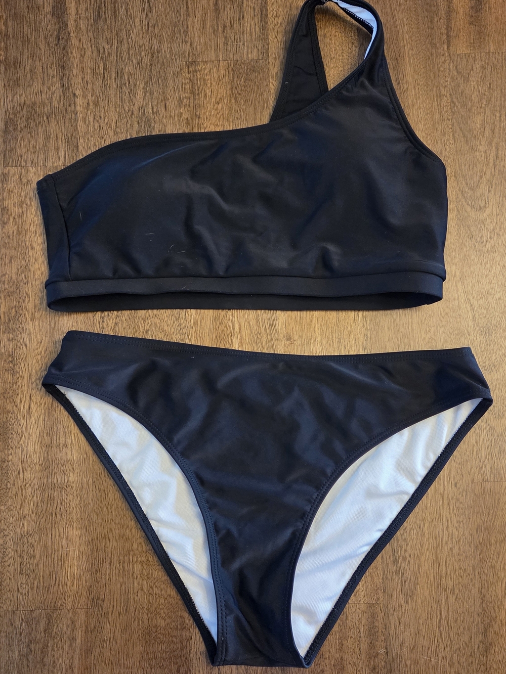 SHEIN Black One-Shoulder Bikini Set